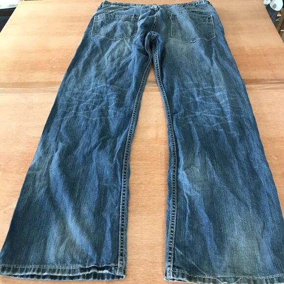 Levi's Silver Tab Wide Leg Bootcut Jeans Men 36x30 Blue Mid Rise Medium Wash - Picture 2 of 12